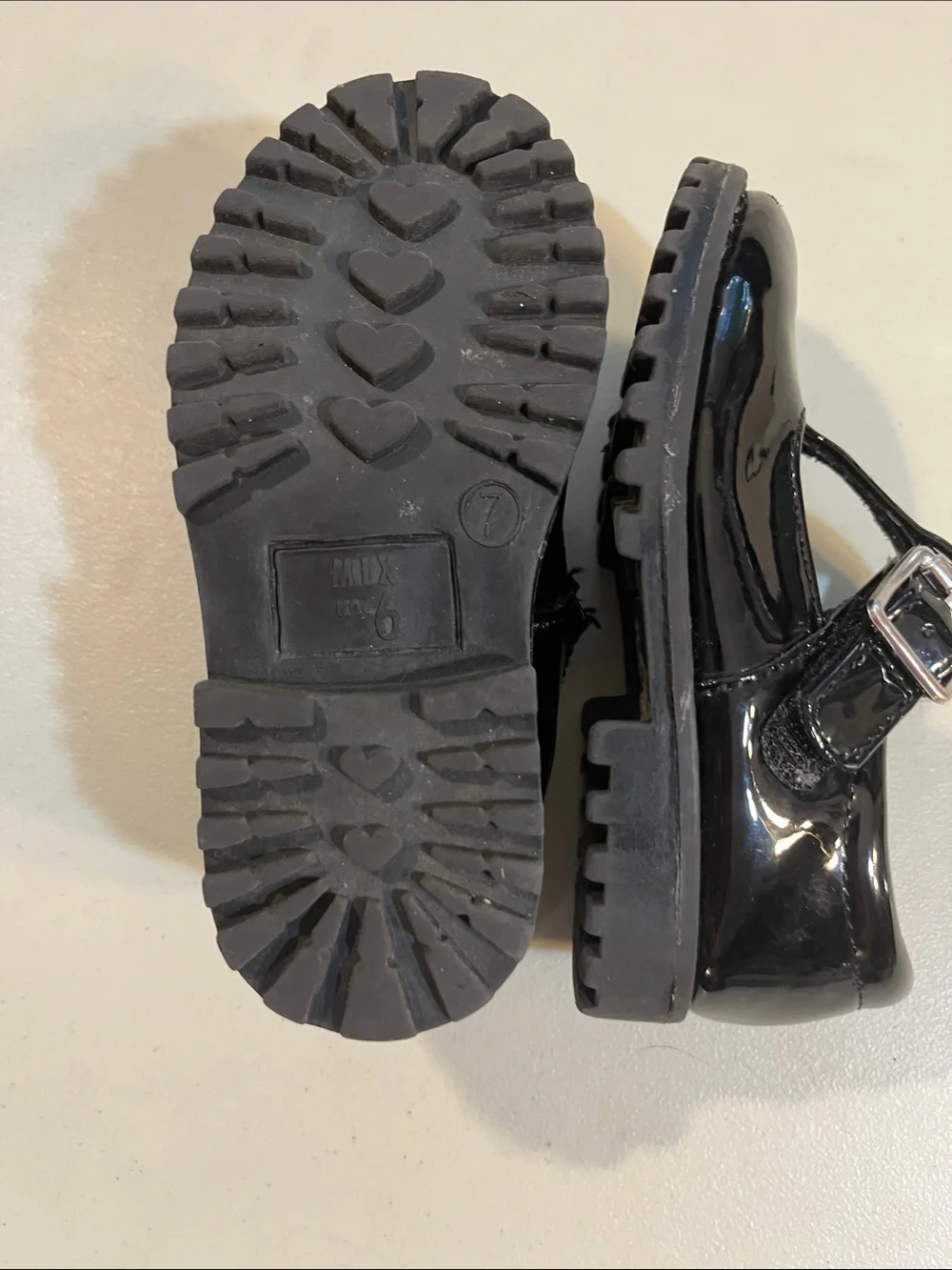 Mix No. 6 Girls Black Patent T-Strap Mary Janes